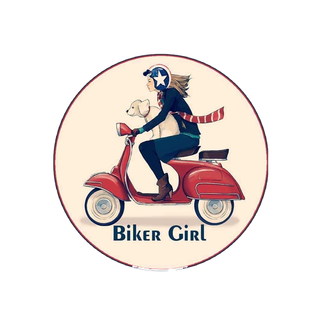 Biker Girl Sticker